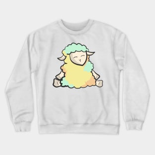 Cotton Candy Sheep - Yellow and Green Edition Crewneck Sweatshirt